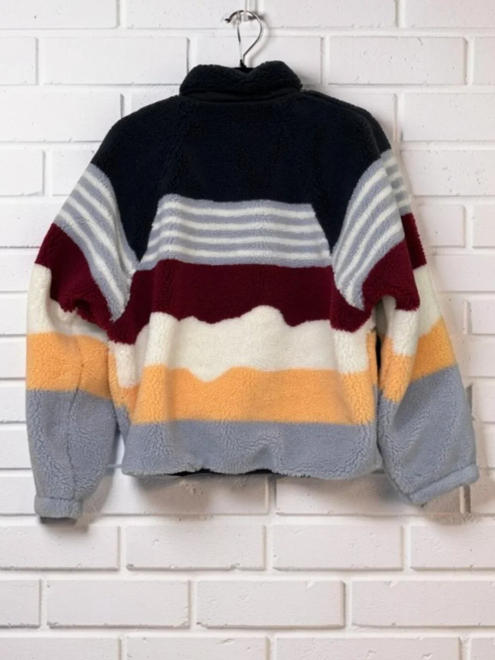 FP MOVEMENT FREE PEOPLE Hit The Slopes Fleece Jacket in Papaya Combo Size S NWOT - Picture 5 of 7